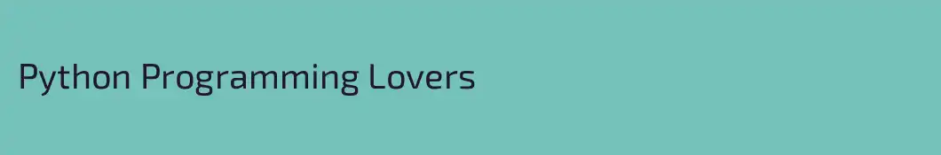 Python Programming Lovers